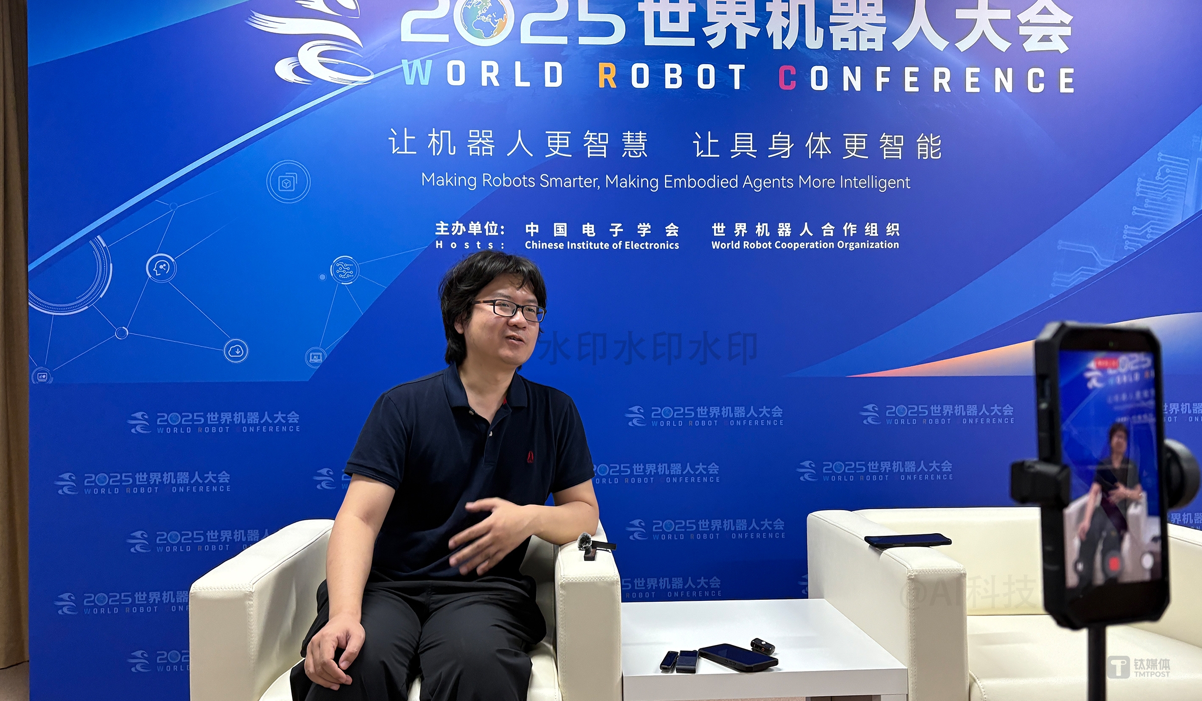 Wang Qian, Founder and CEO of Variable Robotics (photo taken during the World Robot Conference)